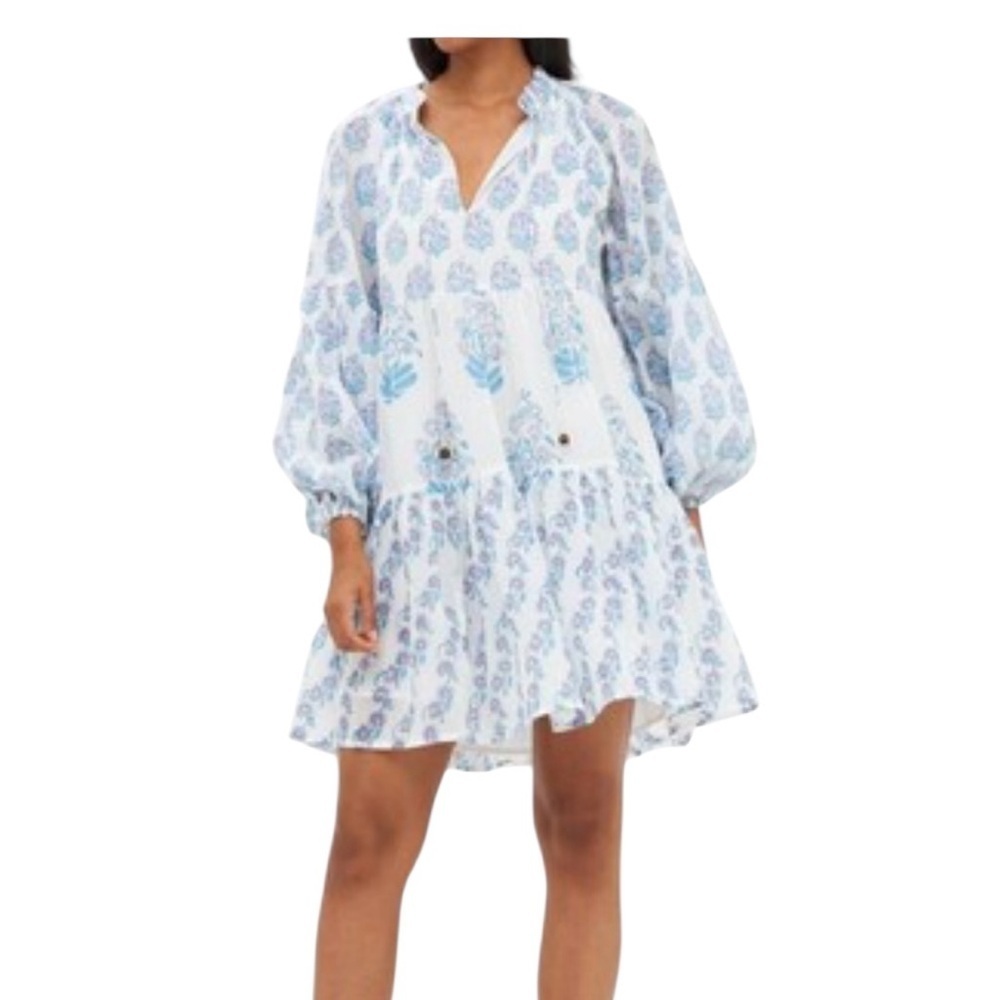 Oliphant Balloon Sleeve Dress In Lilac Selva